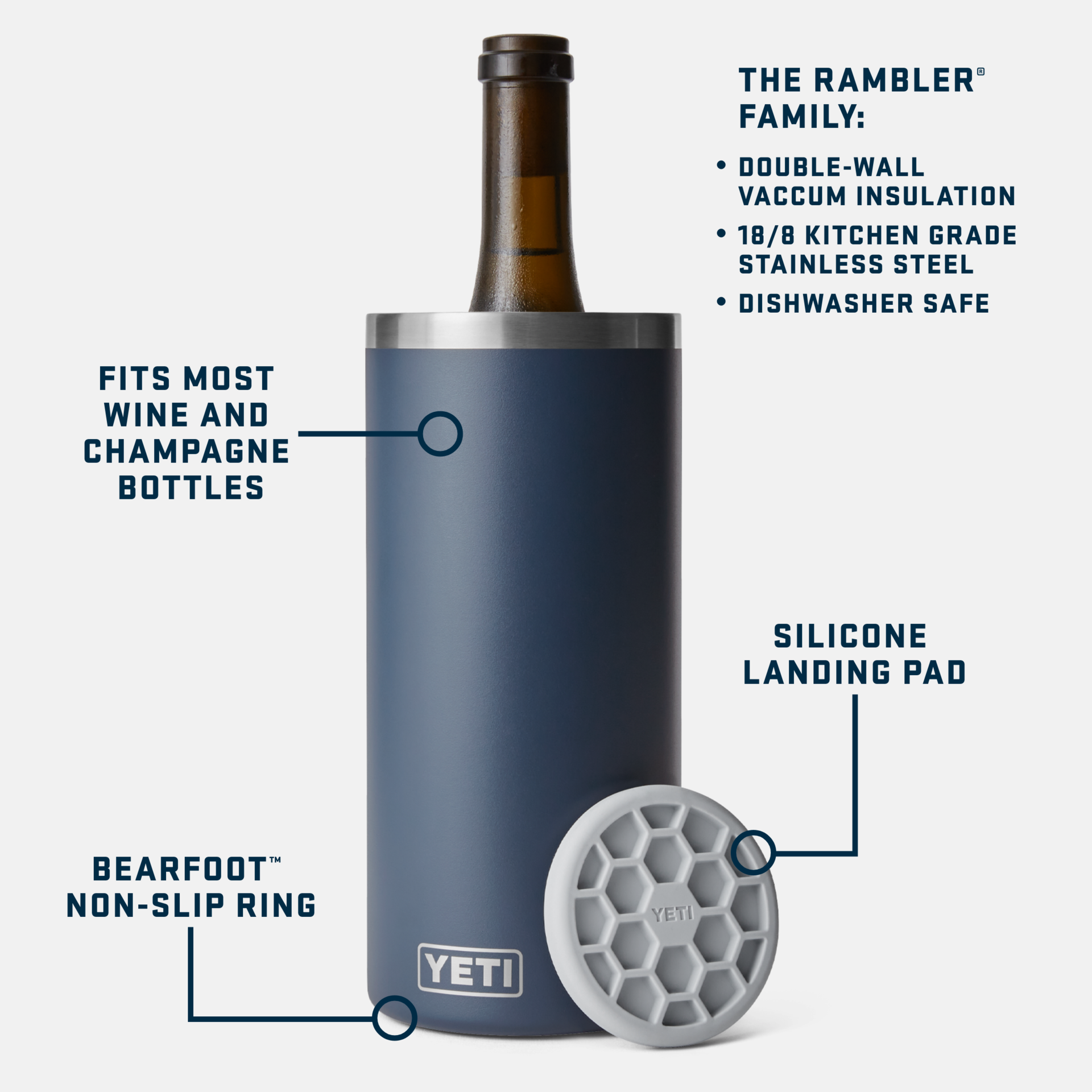 YETI Glassette da vino Rambler® Big Wave Blue