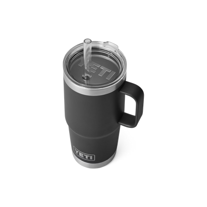 YETI Rambler® Tazza Da 25 oz (710 ml) Con coperchio con cannuccia Nero