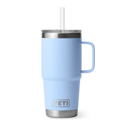 YETI Rambler® Tazza Da 25 oz (710 ml) Con coperchio con cannuccia Big Sky Blue